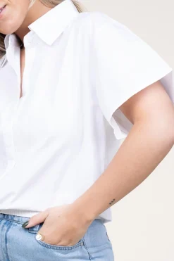 New Est'Seven Poplin Blouse Syarah | White... | | Little Soho