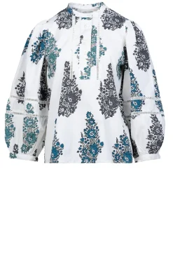 Best Antik Batik Poplin Blouse With Print Muguet | White... | | Little Soho