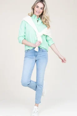 Cheap Moment Amsterdam Poplin Boyfriend Blouse Iconic | Green... | | Little Soho