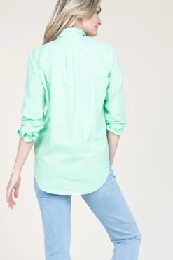 Cheap Moment Amsterdam Poplin Boyfriend Blouse Iconic | Green... | | Little Soho