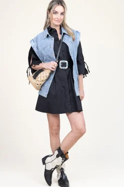 Sale Liu Jo Poplin Button Through Dress With Pockets Valderice | Black... | | Little Soho