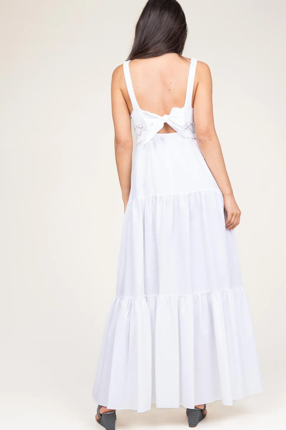 New Liu Jo Poplin Crochet Maxi Dress Marsala | White... | | Little Soho