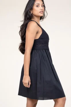 Clearance Liu Jo Poplin Crochet Mini Dress Marsala | Black... | | Little Soho