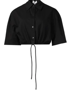 Clearance Suncoo Poplin Cropped Blouse Loucie | Black... | | Little Soho