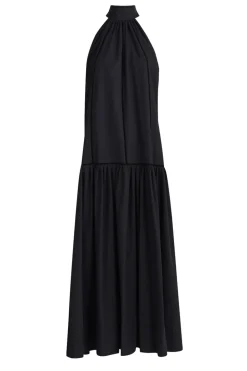 Cheap 45374 Poplin Maxi Dress Rhodos | Black... | March23 | Little Soho