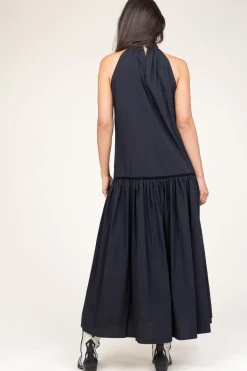 Cheap 45374 Poplin Maxi Dress Rhodos | Black... | March23 | Little Soho