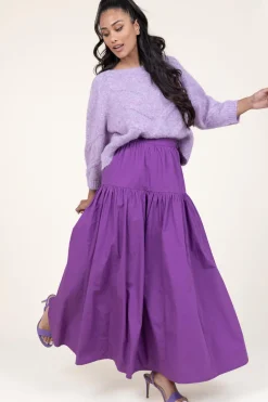 Cheap Antik Batik Poplin Maxi Skirt Pop | Purple... | | Little Soho