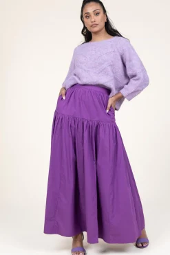 Cheap Antik Batik Poplin Maxi Skirt Pop | Purple... | | Little Soho