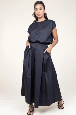 Flash Sale Devotion Poplin Maxi Skirt With Pockets Kelly | Black... | | Little Soho