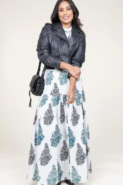 Best Antik Batik Poplin Maxi Skirt With Print Muguet | White... | | Little Soho