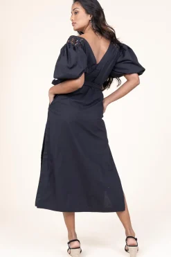 Cheap Scarlett Poppies Poplin Midi Dress Trophelia | Black... | | Little Soho