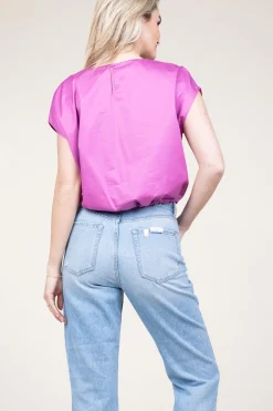 Best Devotion Poplin Top With Elastic Band Lanthi | Fuchsia Purple... | | Little Soho