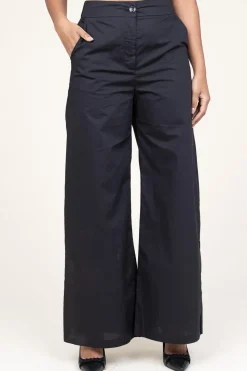 Clearance Suncoo Poplin Wide Leg Trousers Johan | Black... | | Little Soho