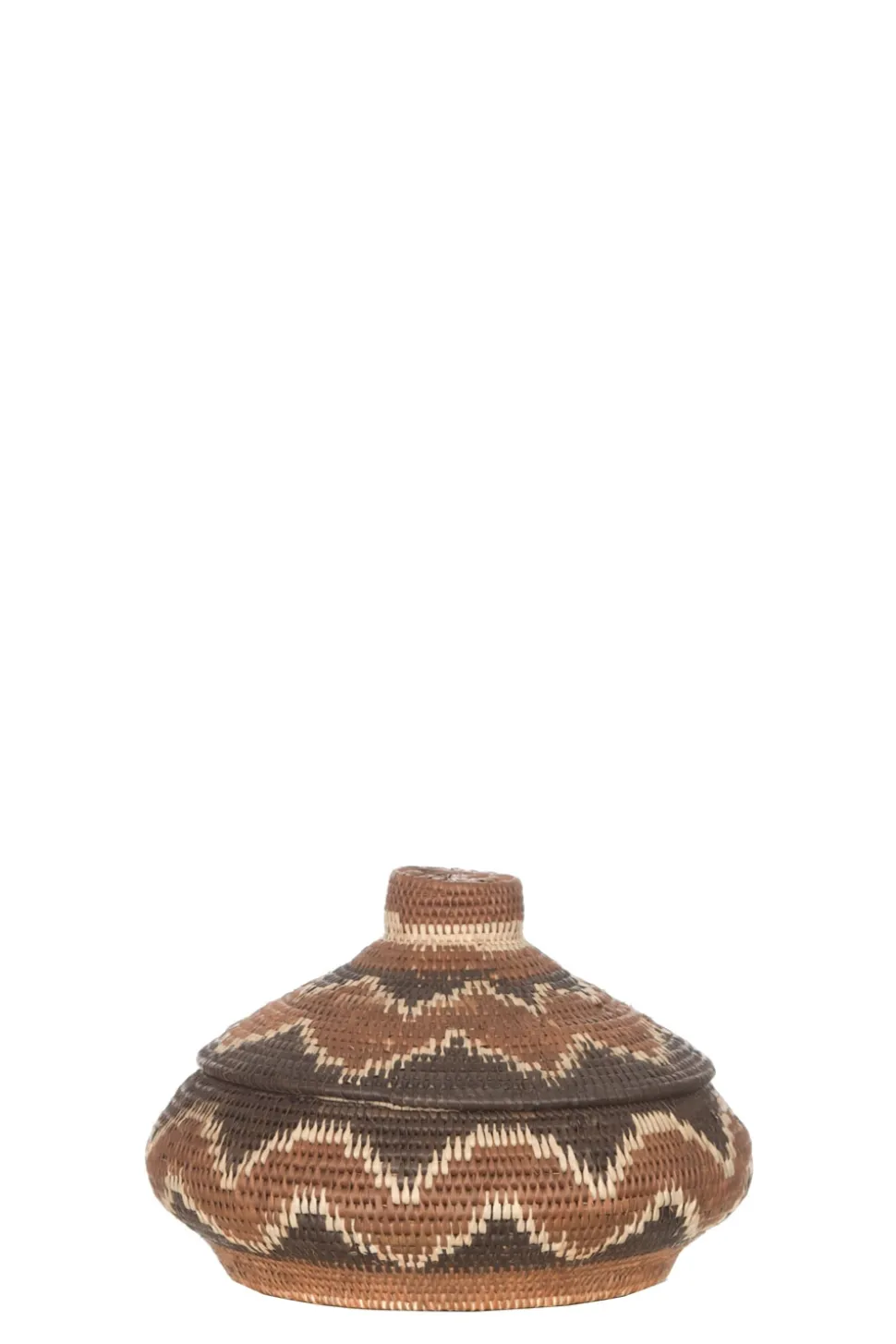 New Little Soho Living Printed Rattan Basket Norah - Small | Brown... | | Little Soho