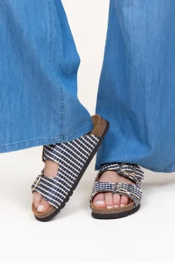 Shop Scholl Raffia Sandals Noelle | Blue... | | Little Soho