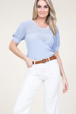 Sale Aaiko Rayon Top With Bustier Ellen Ray | Blue... | | Little Soho