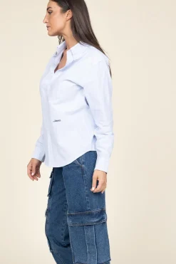 Fashion Mercer Recycled Cotton Blouse The Oxford | Blue... | | Little Soho