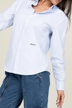 Fashion Mercer Recycled Cotton Blouse The Oxford | Blue... | | Little Soho