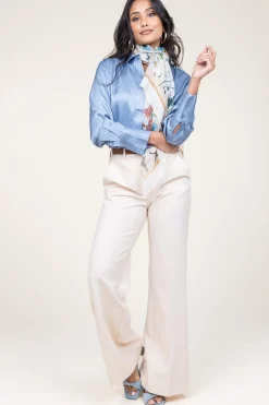 Best Sale Second Female Satin Blouse Galla | Blue... | | Little Soho