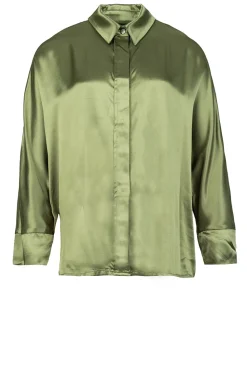 Fashion Greek Archaic Kori Satin Blouse Maia | Green... | | Little Soho