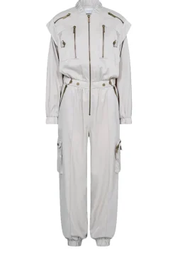 New Copenhagen Muse Satin Cargo Jumpsuit Vianna | Natural... | | Little Soho