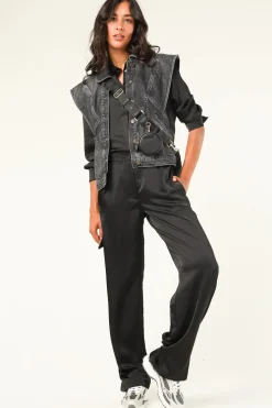 Store Dante 6 Satin Cargo Pants Harlow | Black... | | Little Soho