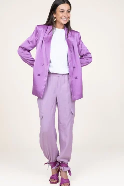 Outlet Dante 6 Satin Double-Breasted Blazer Sevigny | Purple... | | Little Soho