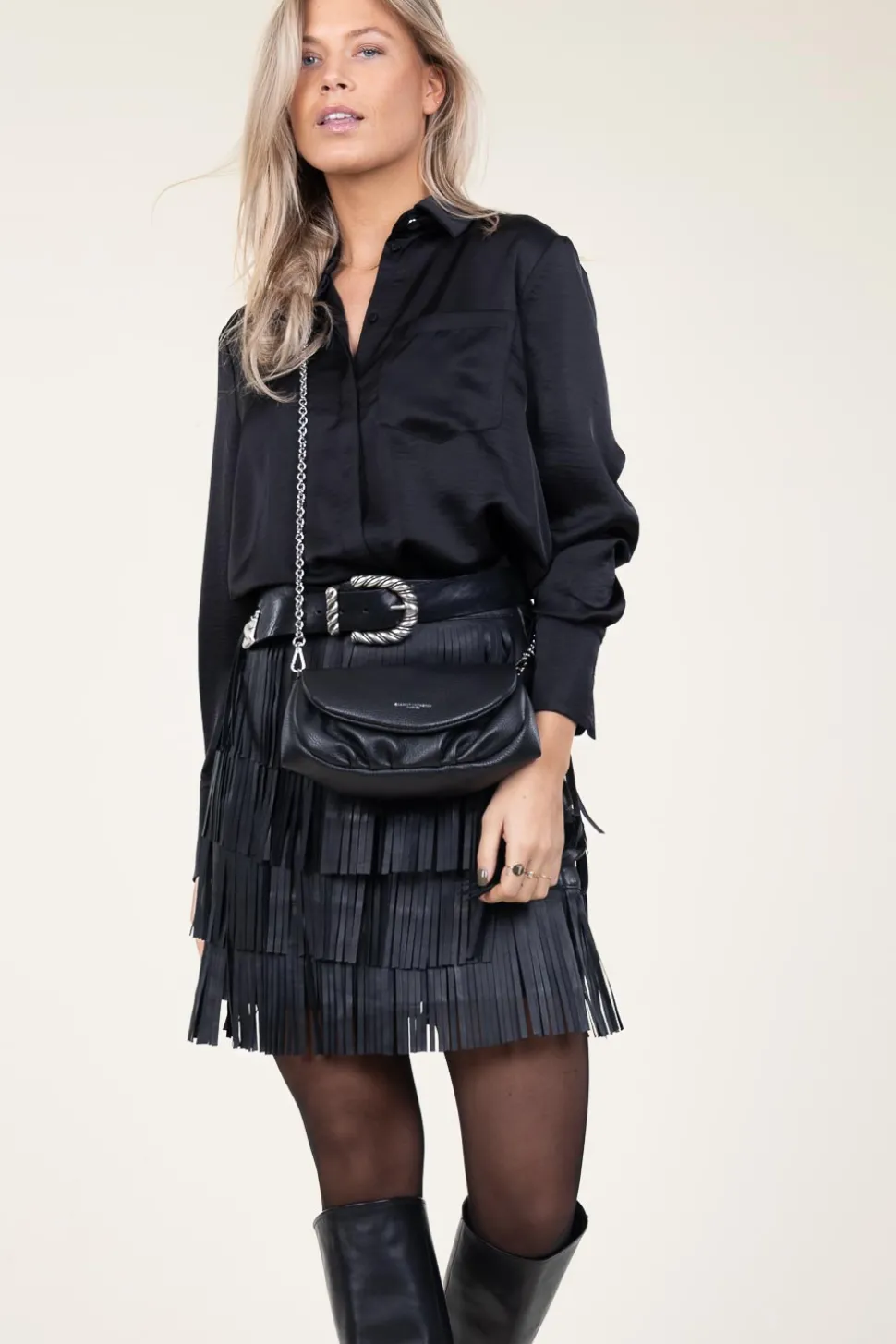 Clearance Dante 6 Satin Oversized Blouse Louda | Black... | | Little Soho