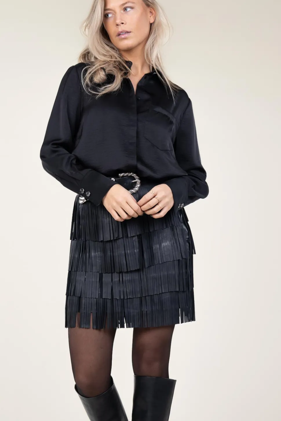 Clearance Dante 6 Satin Oversized Blouse Louda | Black... | | Little Soho