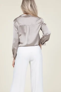 Best Sale Dante 6 Satin Oversized Blouse Louda | Taupe... | | Little Soho