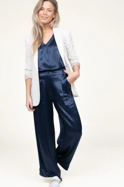 Cheap Greek Archaic Kori Satin Pants San Remo | Blue... | | Little Soho