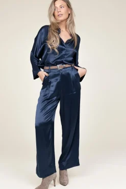 Cheap Greek Archaic Kori Satin Pants San Remo | Blue... | | Little Soho