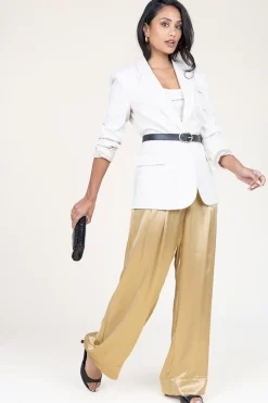 Store Greek Archaic Kori Satin Pants San Remo | Gold... | | Little Soho