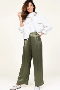 Store Greek Archaic Kori Satin Pants San Remo | Green... | | Little Soho