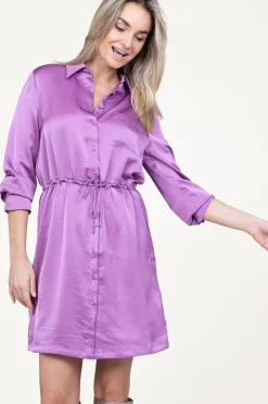 Fashion Dante 6 Satin Stretch Dress Nicola | Pink... | | Little Soho