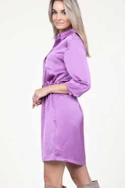 Fashion Dante 6 Satin Stretch Dress Nicola | Pink... | | Little Soho