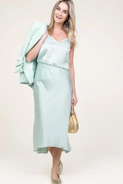 Clearance Dante 6 Satin Stretch Skirt Peppa | Green... | | Little Soho