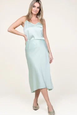 Clearance Dante 6 Satin Stretch Skirt Peppa | Green... | | Little Soho