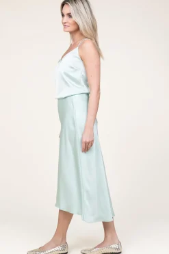 Clearance Dante 6 Satin Stretch Skirt Peppa | Green... | | Little Soho