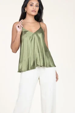 Sale Greek Archaic Kori Satin Top Andelusia | Green... | | Little Soho