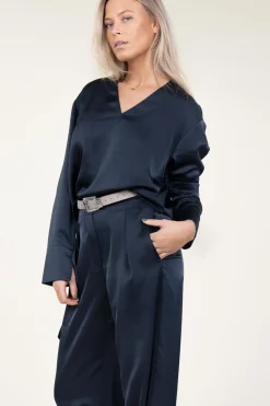 Hot Dante 6 Satin Top Bodil | Blue... | | Little Soho