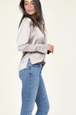 Outlet Dante 6 Satin Top Bodil | Taupe... | | Little Soho