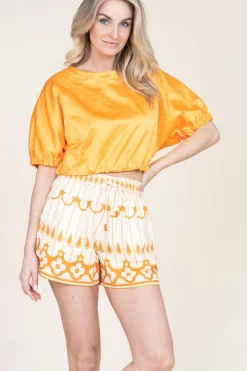 Best 45374 Satin Top Fez | Orange... | March23 | Little Soho