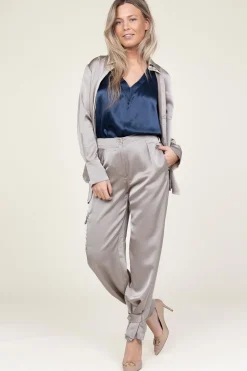 New Greek Archaic Kori Satin Top Monte Carlo | Blue... | | Little Soho