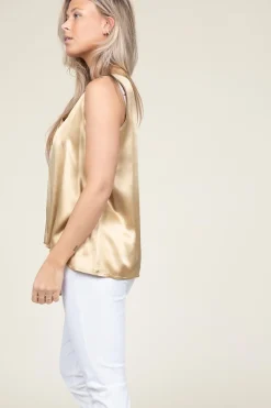 Flash Sale Greek Archaic Kori Satin Top Monte Carlo | Gold... | | Little Soho