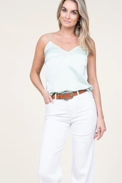 Store Dante 6 Satin Top Obu | Green... | | Little Soho