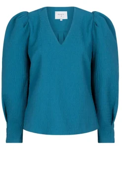 Best Sale Dante 6 Seersucker Top With Puff Sleeves Zarga | Blue... | | Little Soho