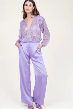Sale Dante 6 Sequin Wrap Top Crazyabout | Purple... | | Little Soho