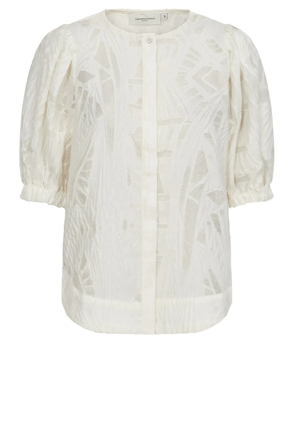 Outlet Copenhagen Muse Shiny Flockprint Blouse Baloon | Natural... | | Little Soho