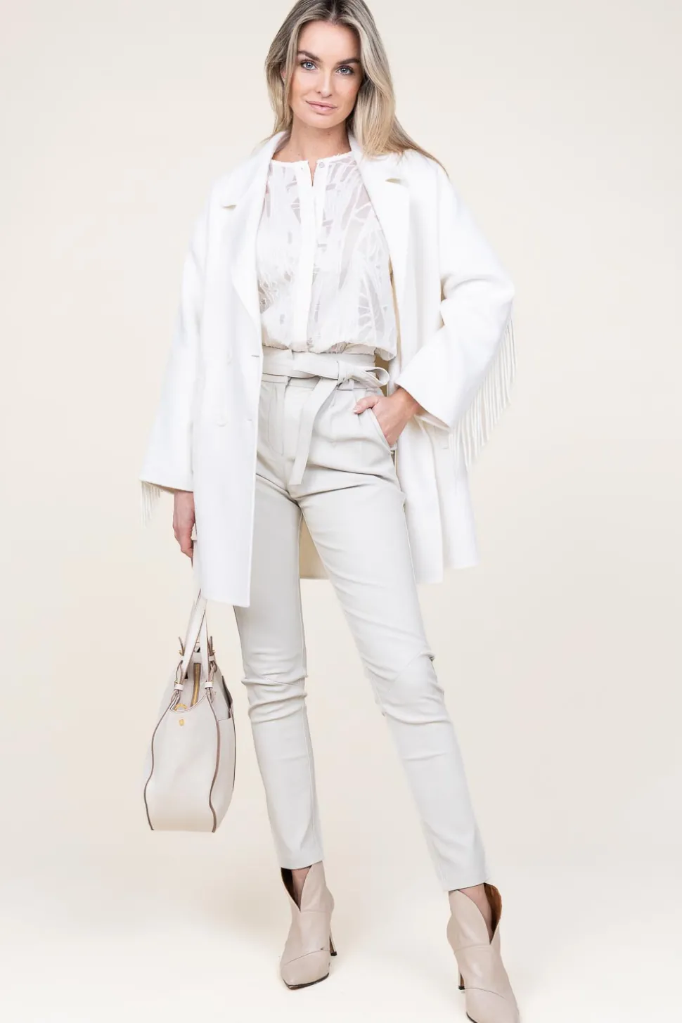 Outlet Copenhagen Muse Shiny Flockprint Blouse Baloon | Natural... | | Little Soho